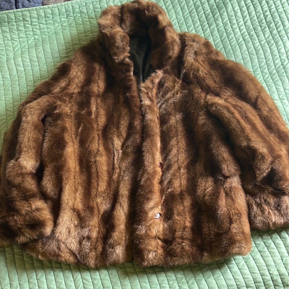 Blushe faux fur/ genuine leather reversible jacket